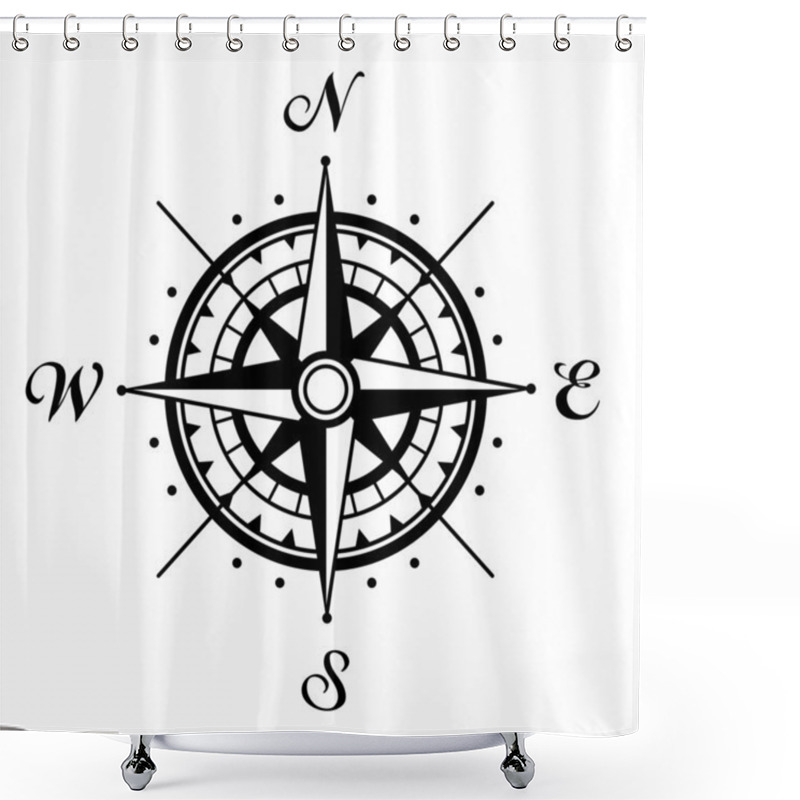 Personality  Compass Rose Shower Curtains