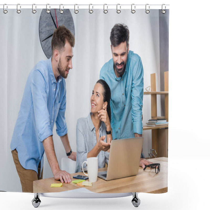 Personality  Business People In Office Shower Curtains