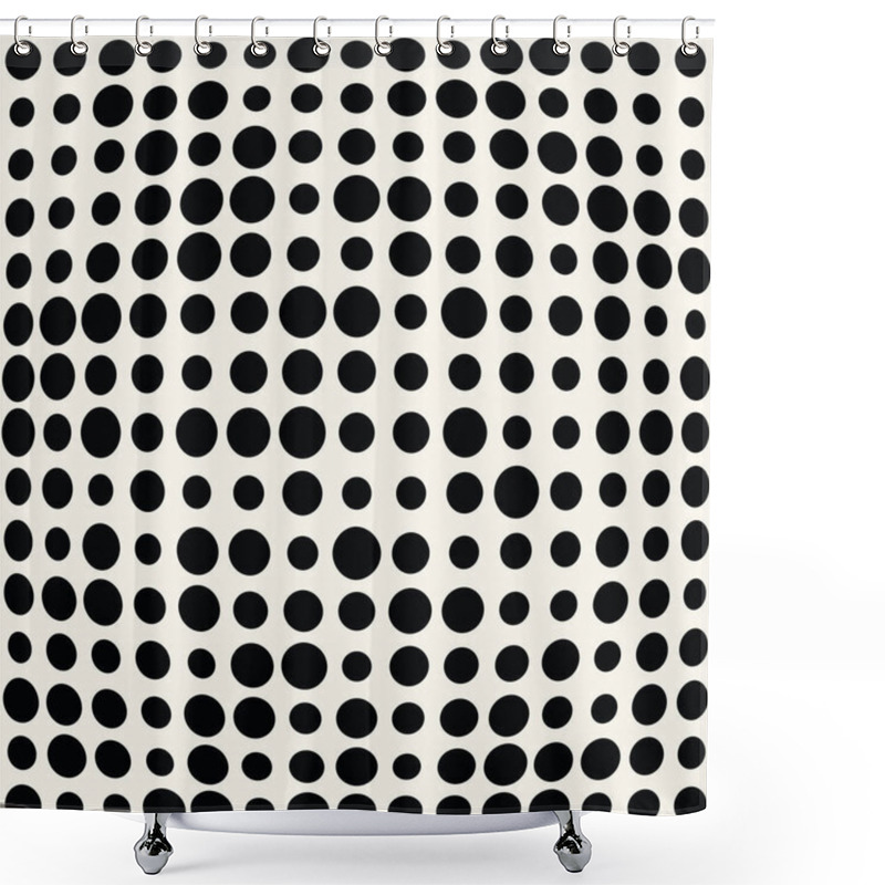 Personality  Dot Halftone Seamless Pattern, Minimal Geometric Background Print Texture Shower Curtains