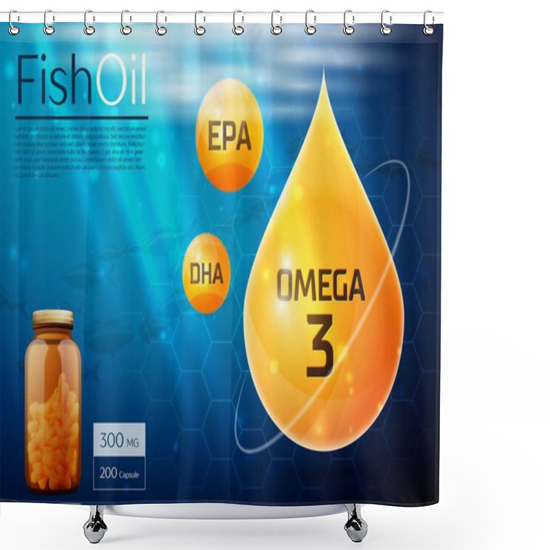 Personality  Fish Oil Template Background Shower Curtains