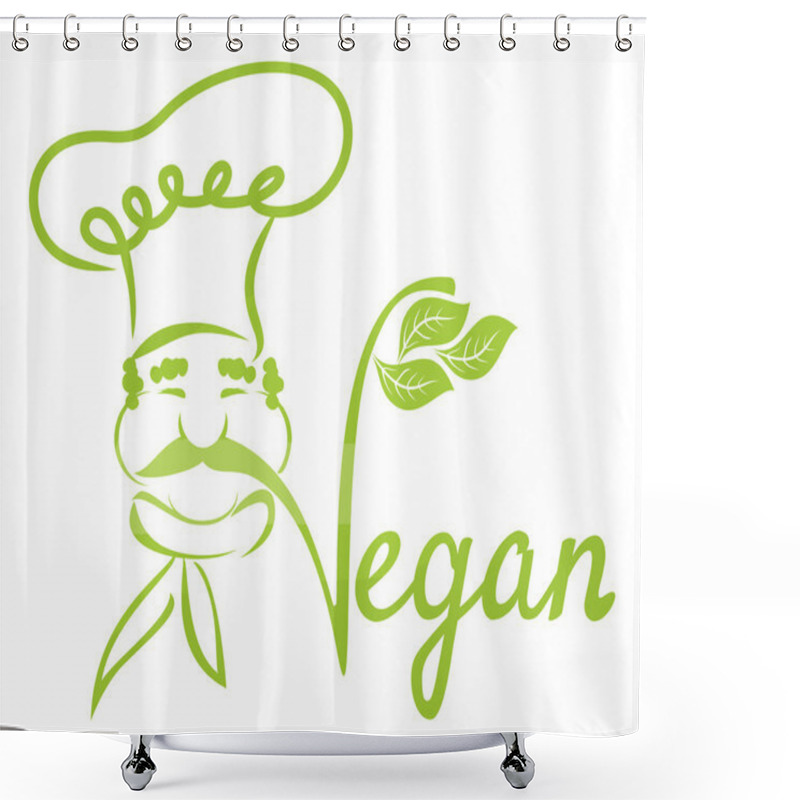 Personality  Vegan Chef Shower Curtains