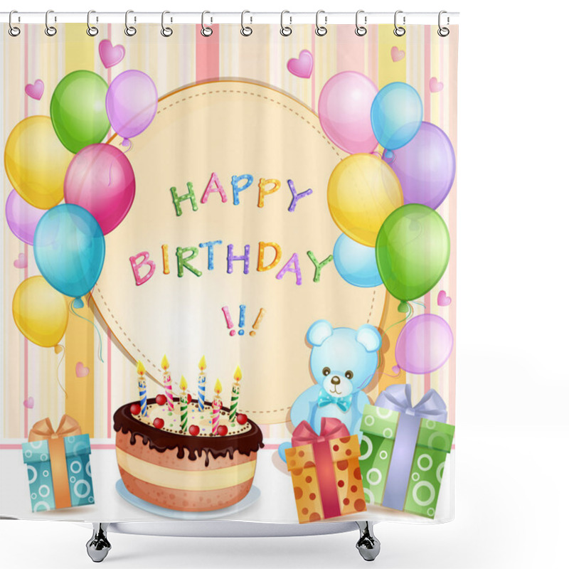 Personality  Birthday Card Shower Curtains