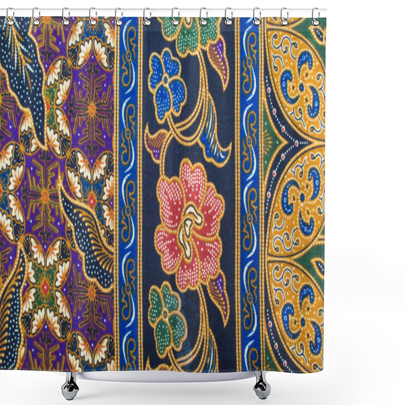 Personality  Beautiful Indonesia Floral Batik Patterns & Motifs Shower Curtains