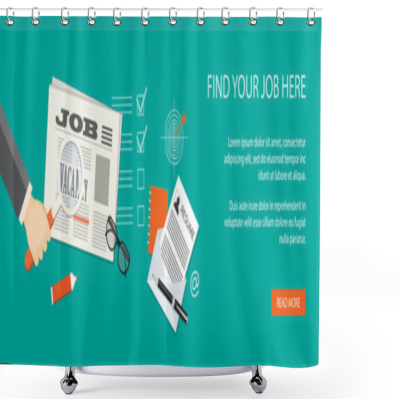 Personality  Banner For Business  Site Shower Curtains