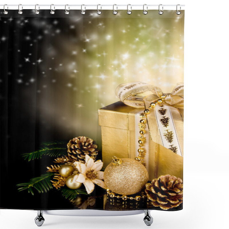 Personality  Christmas Gift Shower Curtains