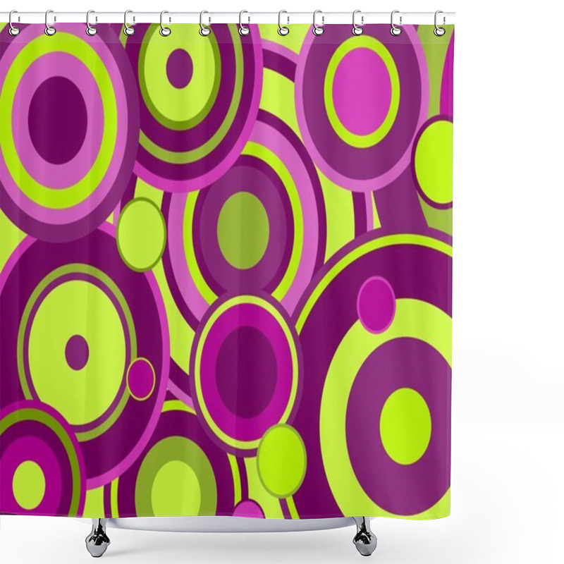 Personality  Funky Circles Shower Curtains