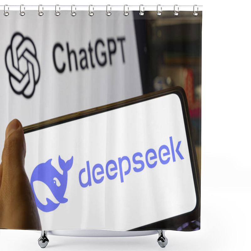 Personality  DeepSeek. Artificial Intelligence. CHATGPT. Artificial Intelligence Chat Created By The Company Of The Same Name. Application Design. Shower Curtains