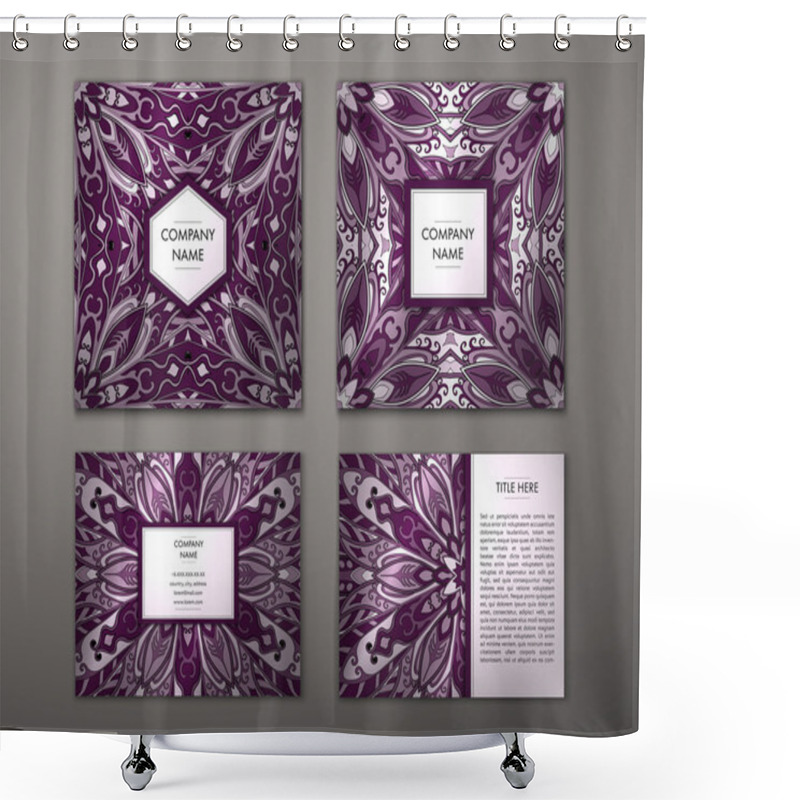 Personality  Flyer With Floral Mandala Pattern Shower Curtains