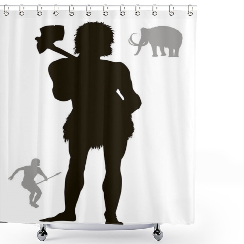 Personality  Ancient Hunter Shower Curtains