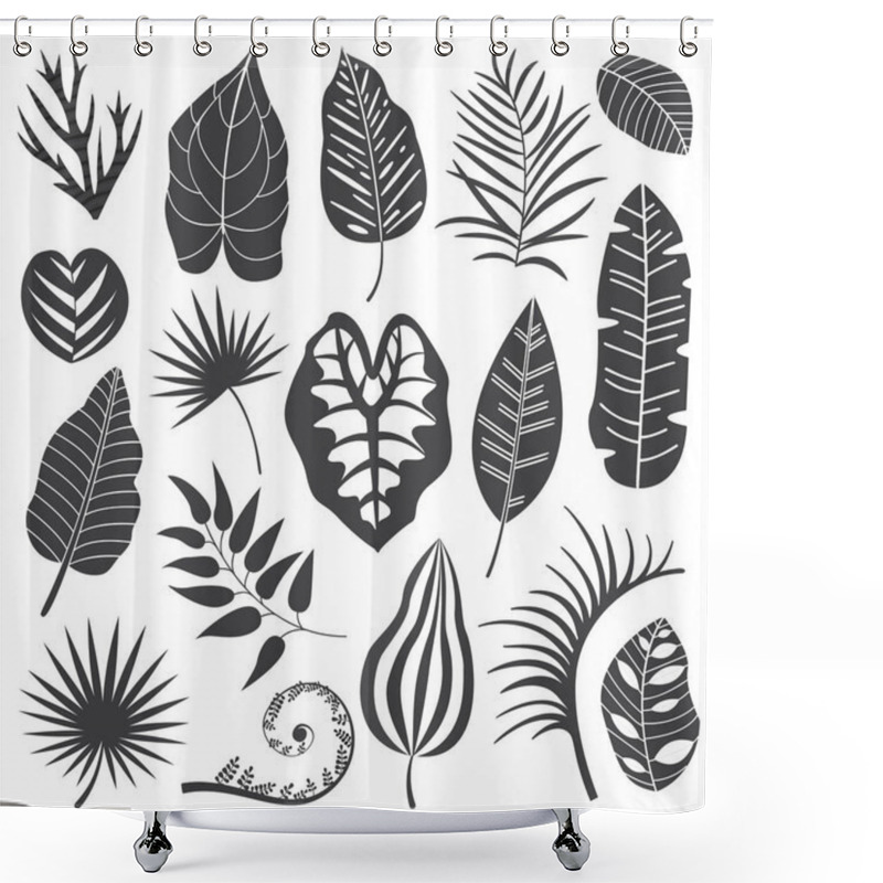 Personality  Tropical Leaves Collection Set Shower Curtains