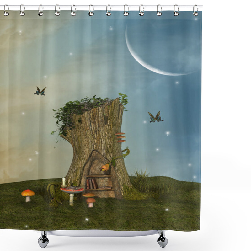 Personality  Fairy House Shower Curtains