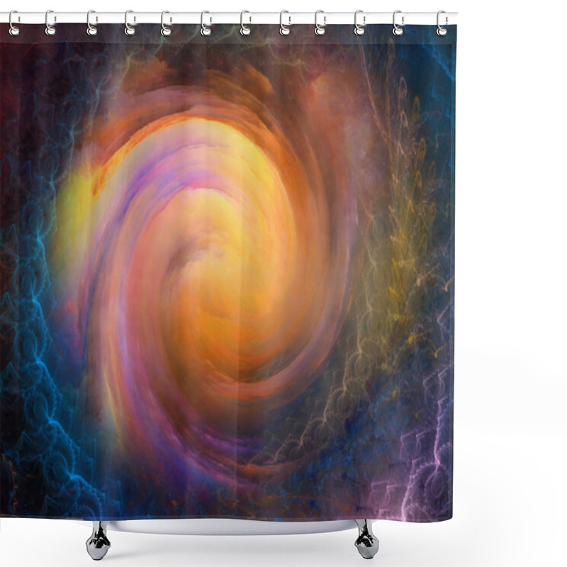 Personality  Spiral Background.  Shower Curtains