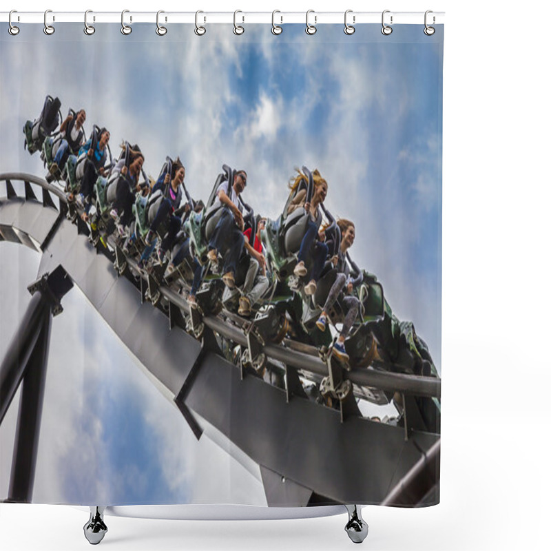 Personality  People On A Roller Coaster  Shower Curtains