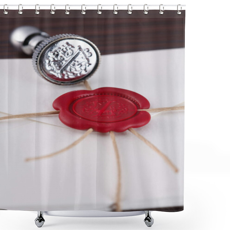 Personality  Wax Sealed Letter Shower Curtains