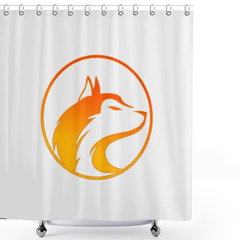 Personality  Vector Image Of A Fox Design On Vector Fox For Your Design. Anim Shower Curtains