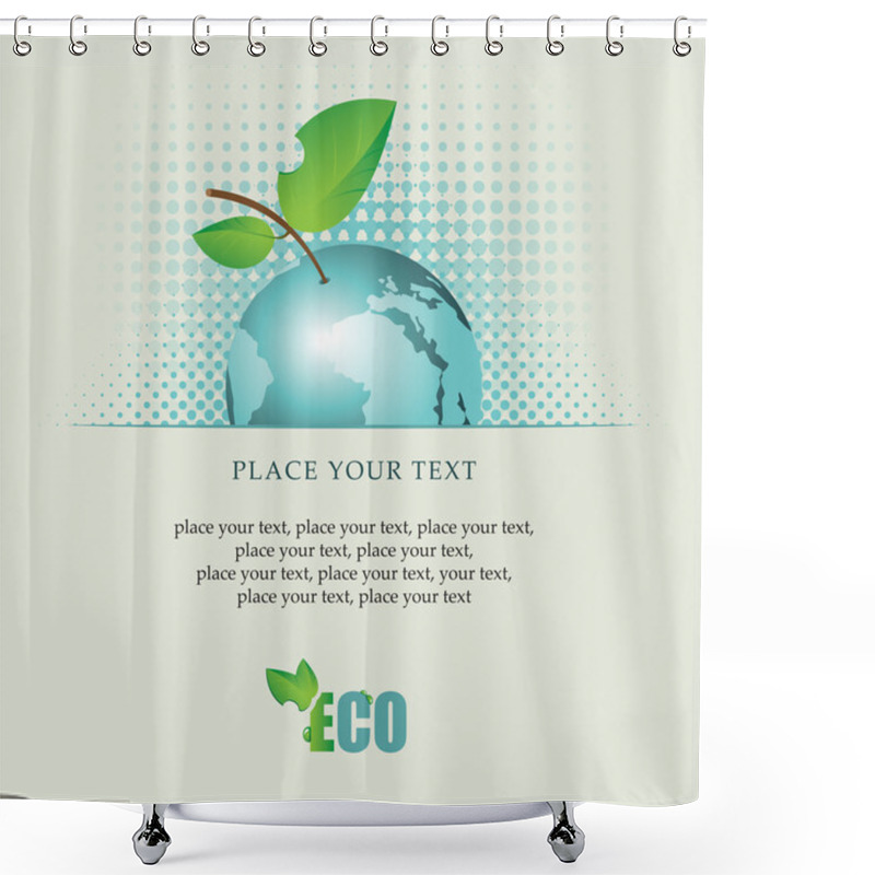 Personality  Earth As An Apple Shower Curtains