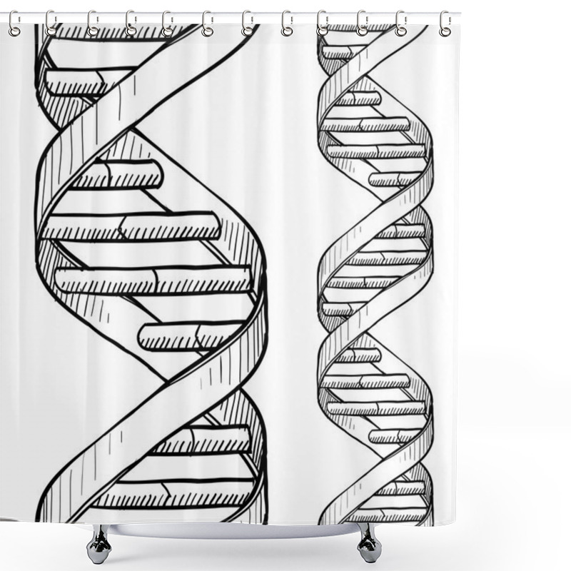 Personality  Seamless DNA Double Helix Pattern Shower Curtains