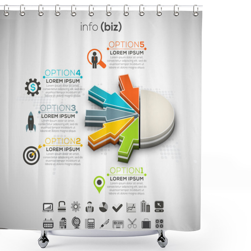 Personality  Creative Business Infographic Shower Curtains