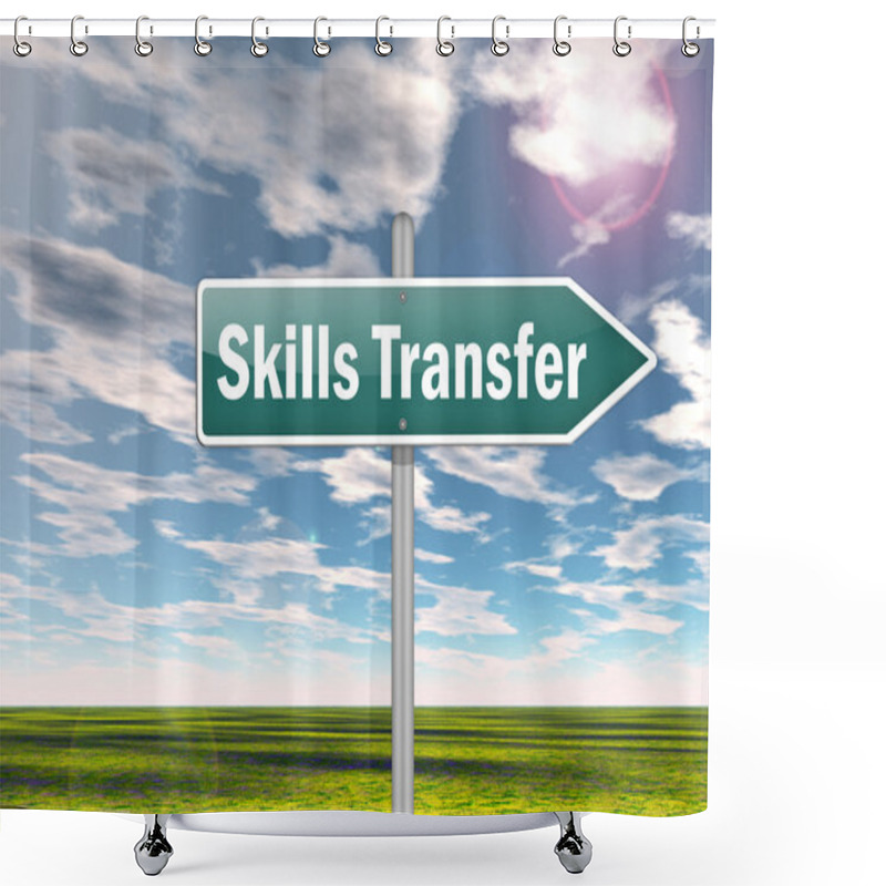 Personality  Signpost Skills Transfer Shower Curtains