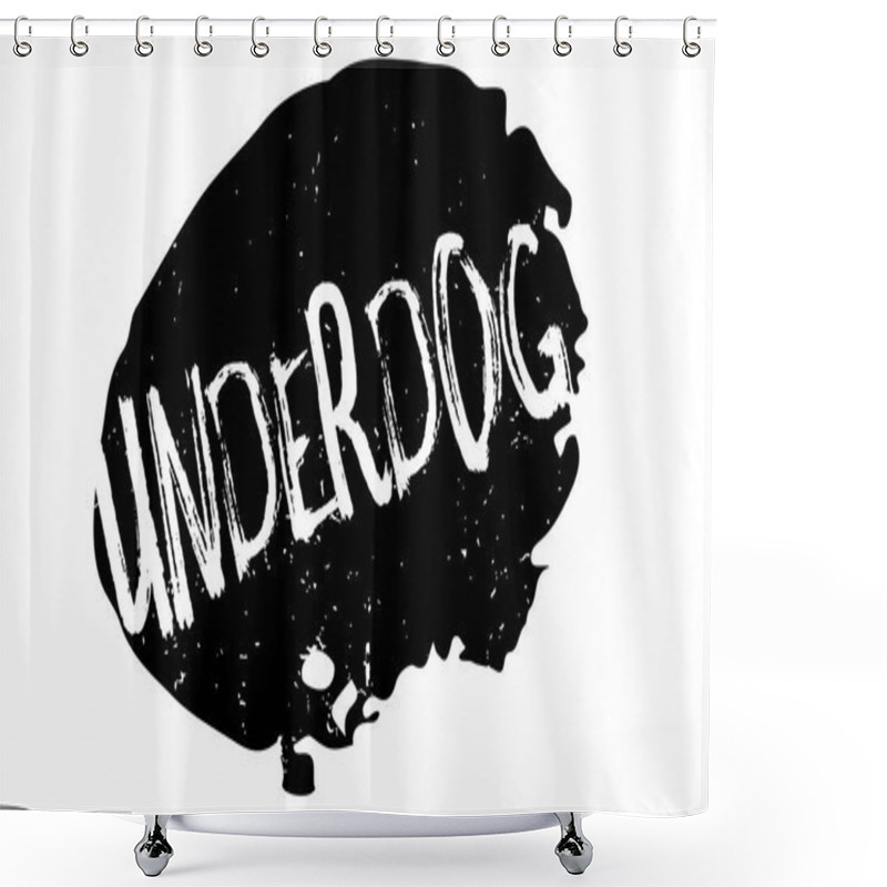 Personality  Underdog Rubber Stamp Shower Curtains