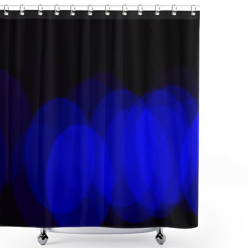 Personality  Abstract Dark Blue Blurred Circles Shower Curtains