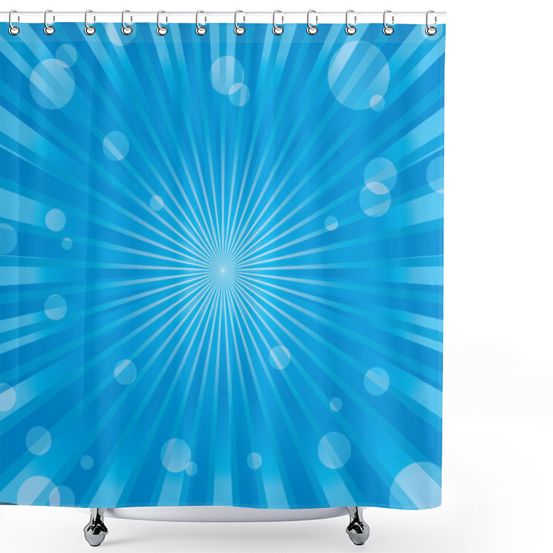 Personality  Blue Background Shower Curtains