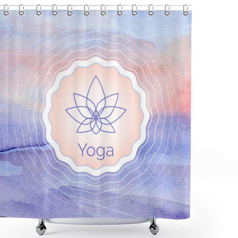 Personality  Template For Yoga Studio Shower Curtains