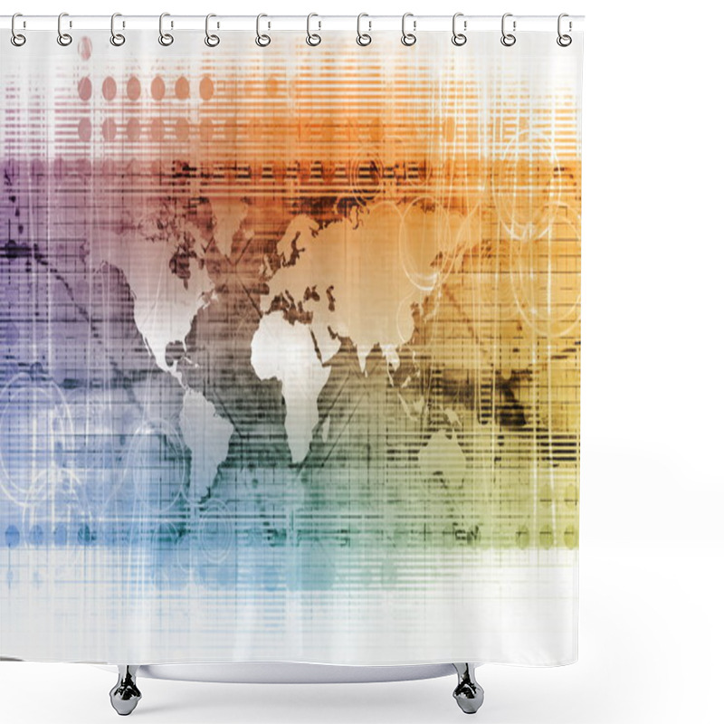 Personality  Modern Technology Shower Curtains