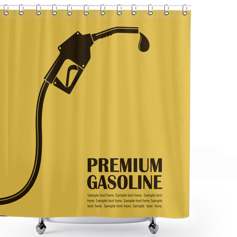 Personality  Gasoline Fuel Pump Nozzle Poster With Drop Shower Curtains