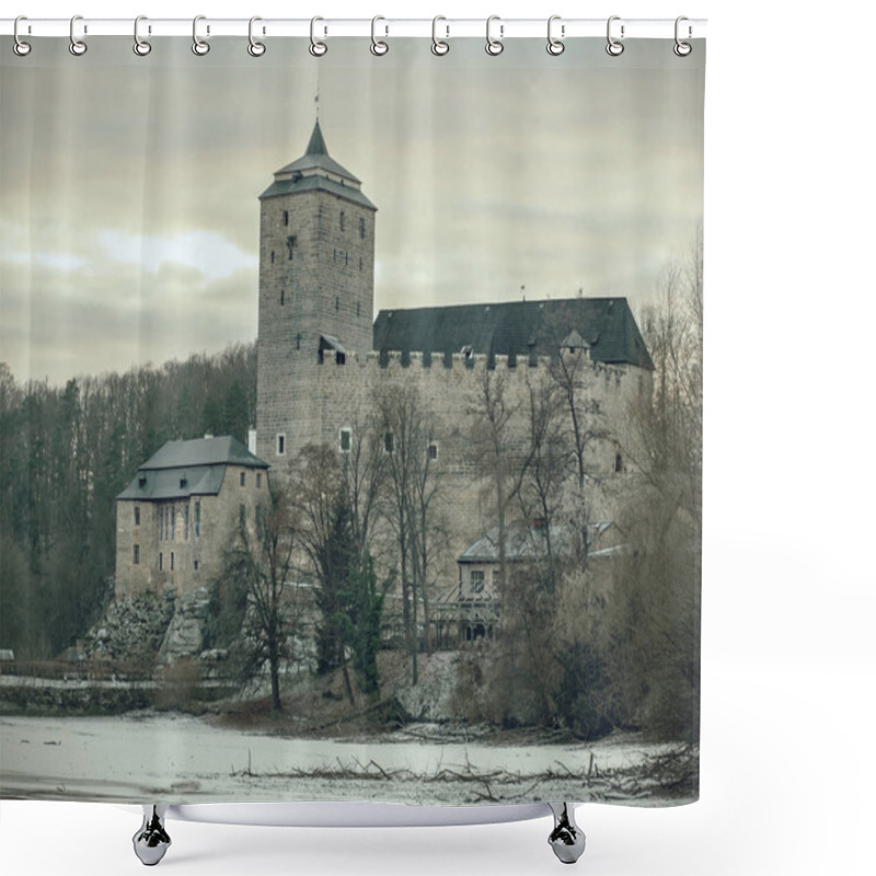 Personality  Medieval Gothic Castle Kost Or Bone With Tower In Spring Day, Ancient Fortresses On Hill, Fairytale Stronghold, Landmark In Countryside, Bohemian Paradise Or Cesky Raj, Czech Republic Shower Curtains