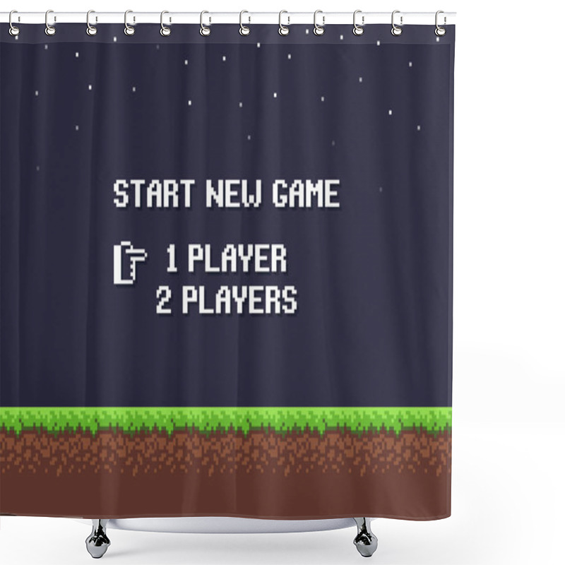 Personality  Pixel Game Background Shower Curtains