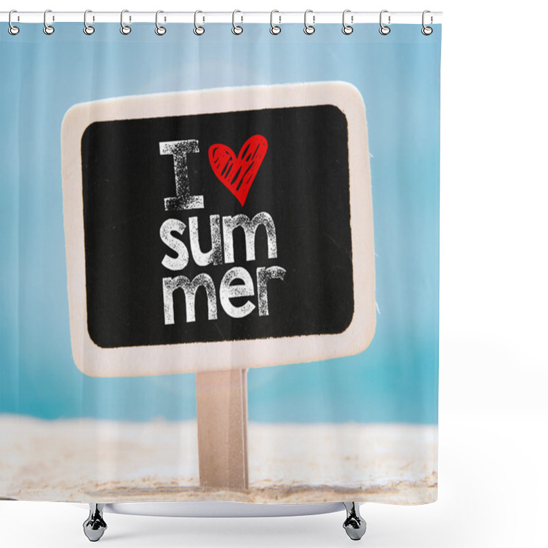 Personality  I Love Summer Text Shower Curtains