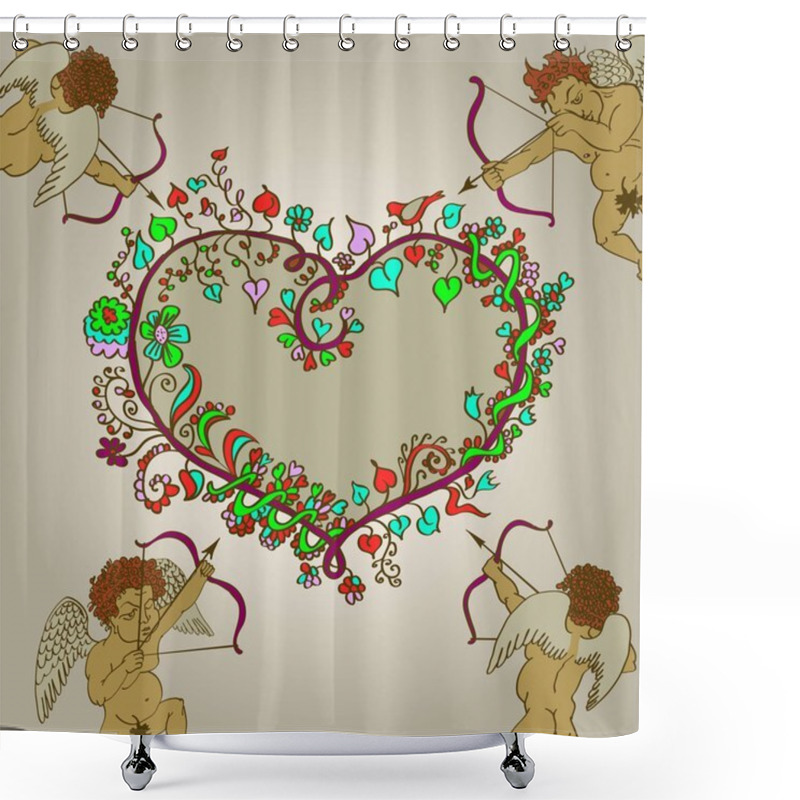 Personality  Valentines Day Shower Curtains