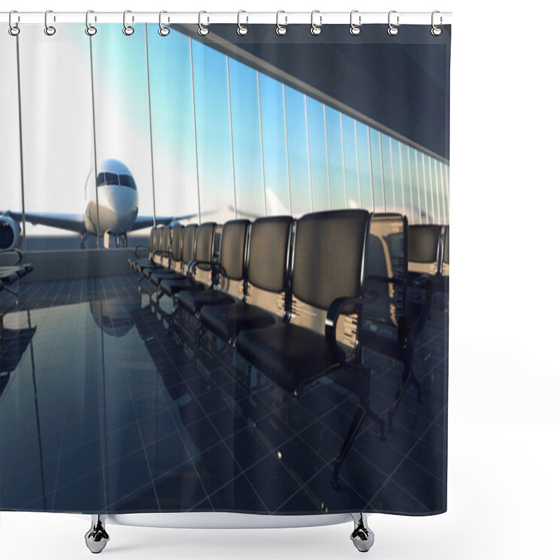 Personality  Airport. Shower Curtains