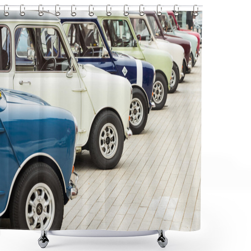 Personality  Row Of Mini Cooper Shower Curtains