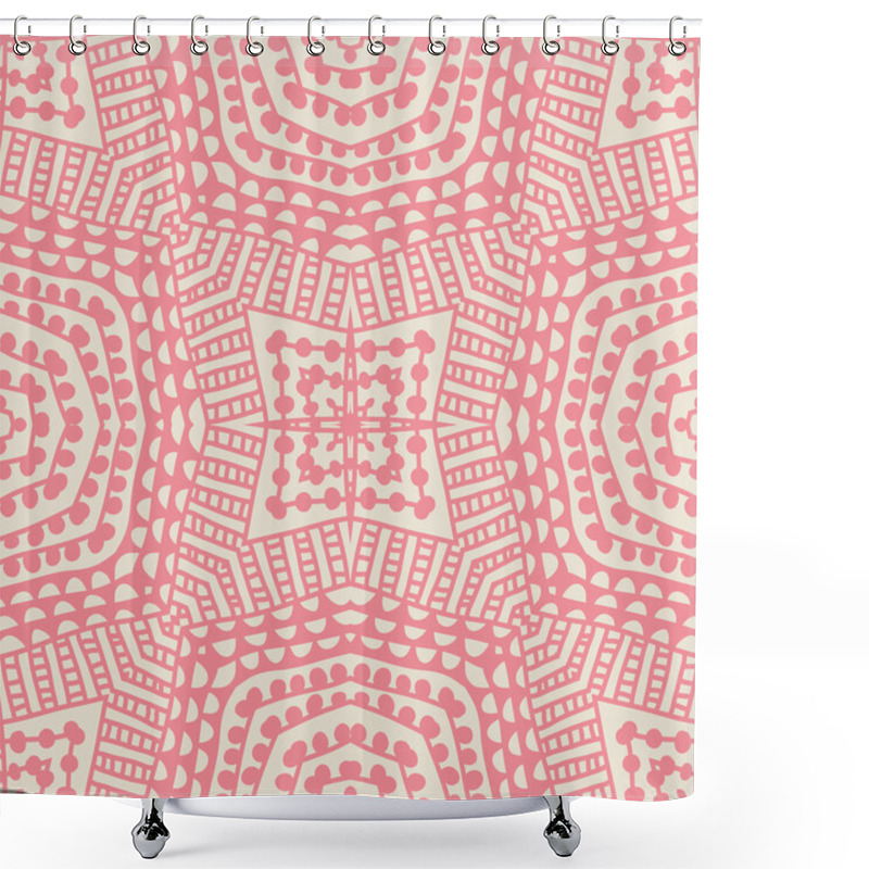 Personality  Mandala Style Background Shower Curtains