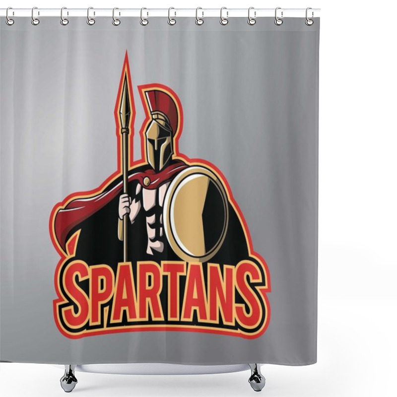 Personality  Spartans Symbol Illustration Design Shower Curtains