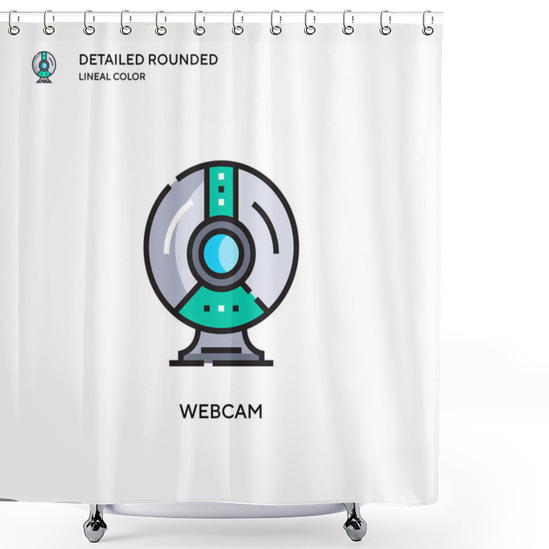 Personality  Webcam Vector Icon. Modern Vector Illustration Concepts. Easy To Edit And Customize. Shower Curtains