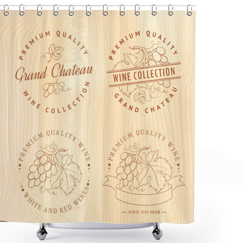 Personality  Design Of Logo For Wine. Shower Curtains