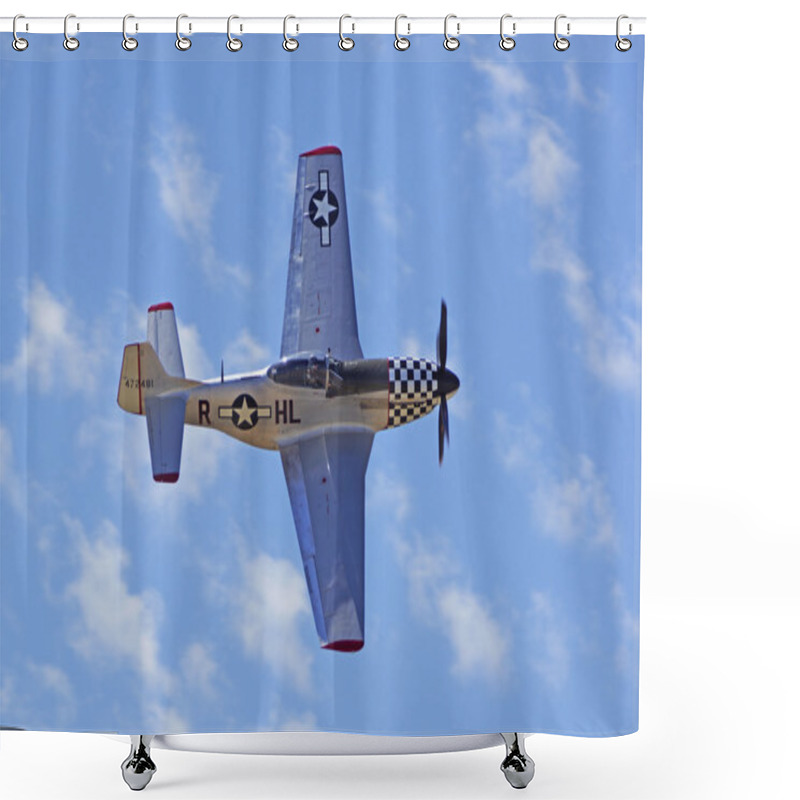 Personality  Airplanes,vintage WWII Aircraft, Flying At 2015 Planes Of Fame Air Show In Chino, California Shower Curtains