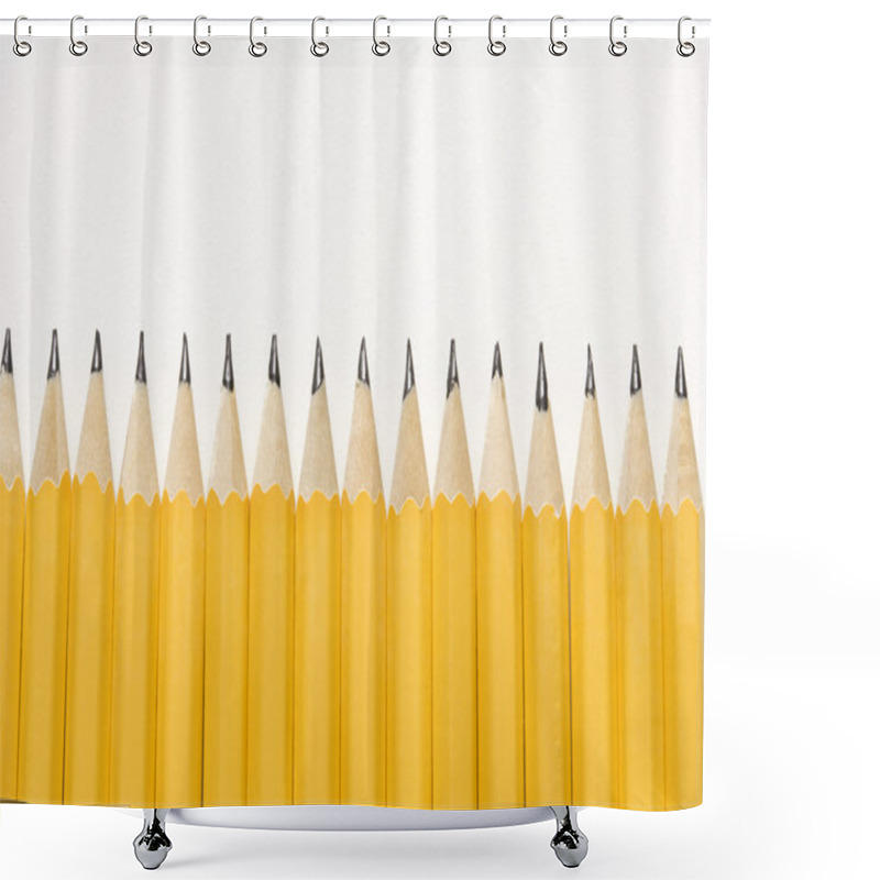 Personality  Row Of Pencils. Shower Curtains