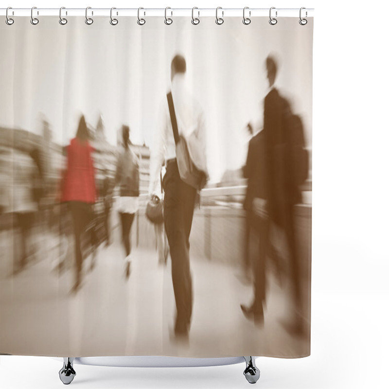 Personality  Business People Walking In City Shower Curtains