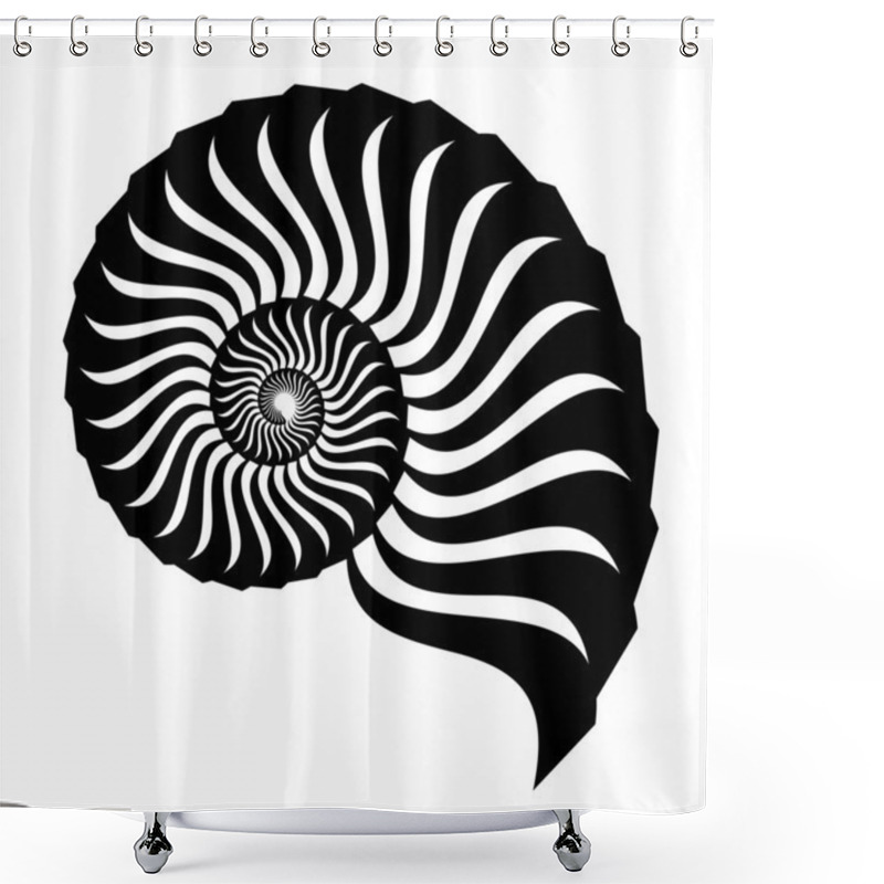 Personality  Shell Silhouette Shower Curtains