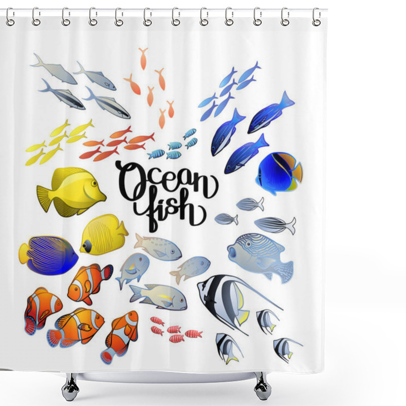 Personality  Graphic Ocean Fish Shower Curtains