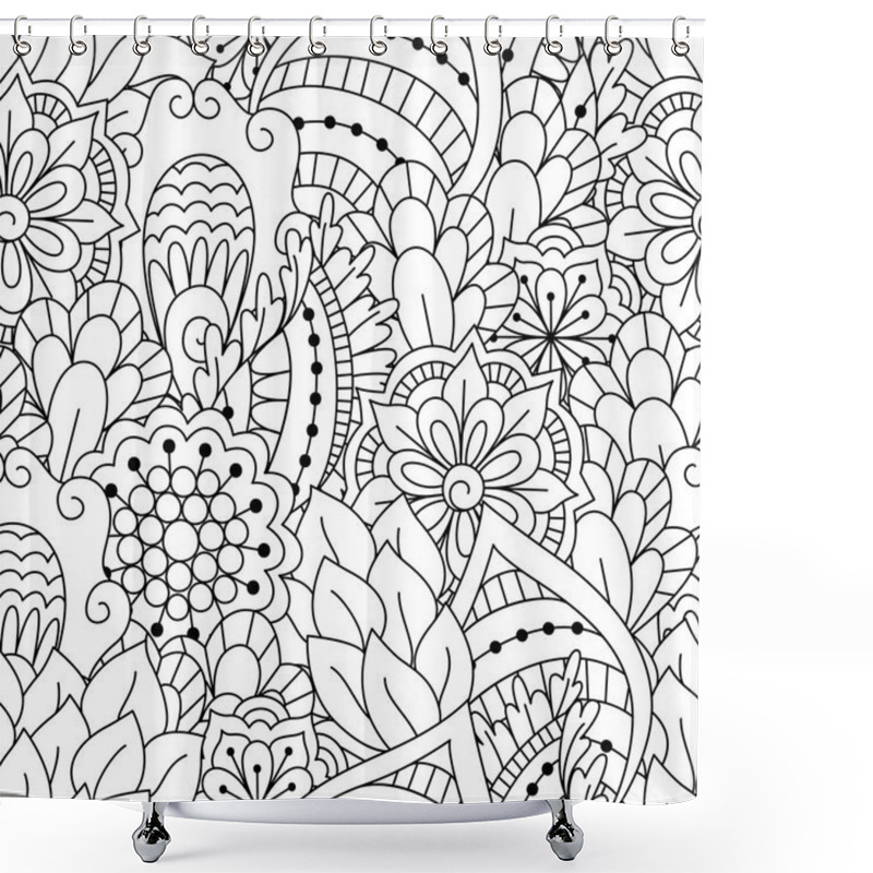 Personality  Seamless Black And White Background. Shower Curtains