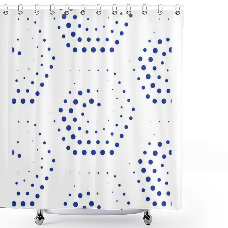 Personality  Subtle Pattern With Dotted Hexagons Shower Curtains