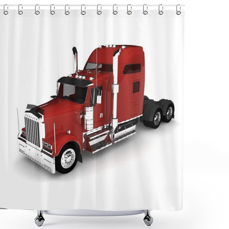 Personality  Heavy Red Truck Shower Curtains