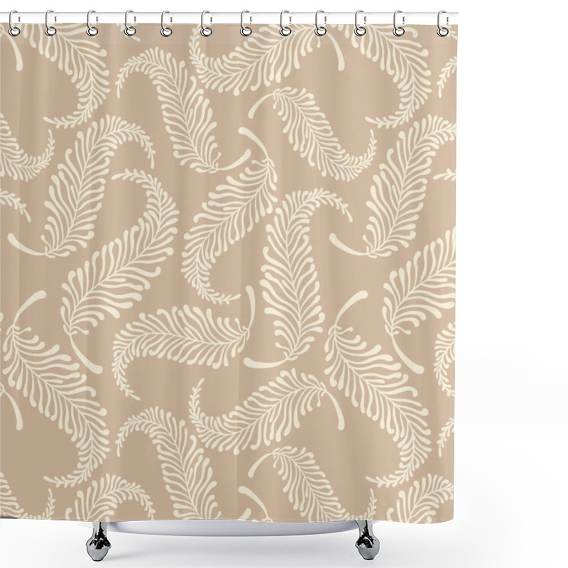 Personality  White Feathers Pattern Shower Curtains