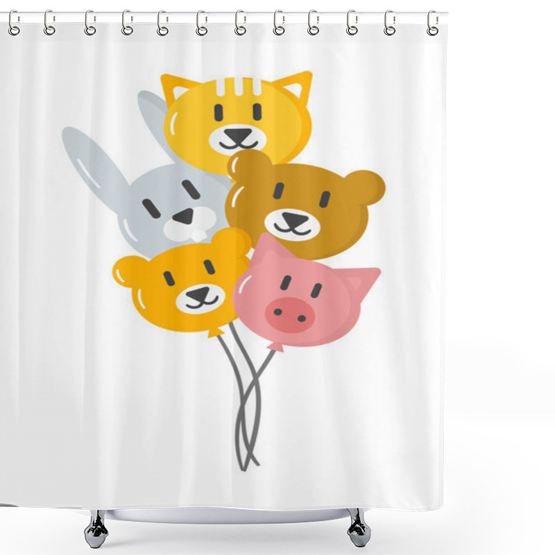 Personality  Balloons Vector Illustration Shower Curtains