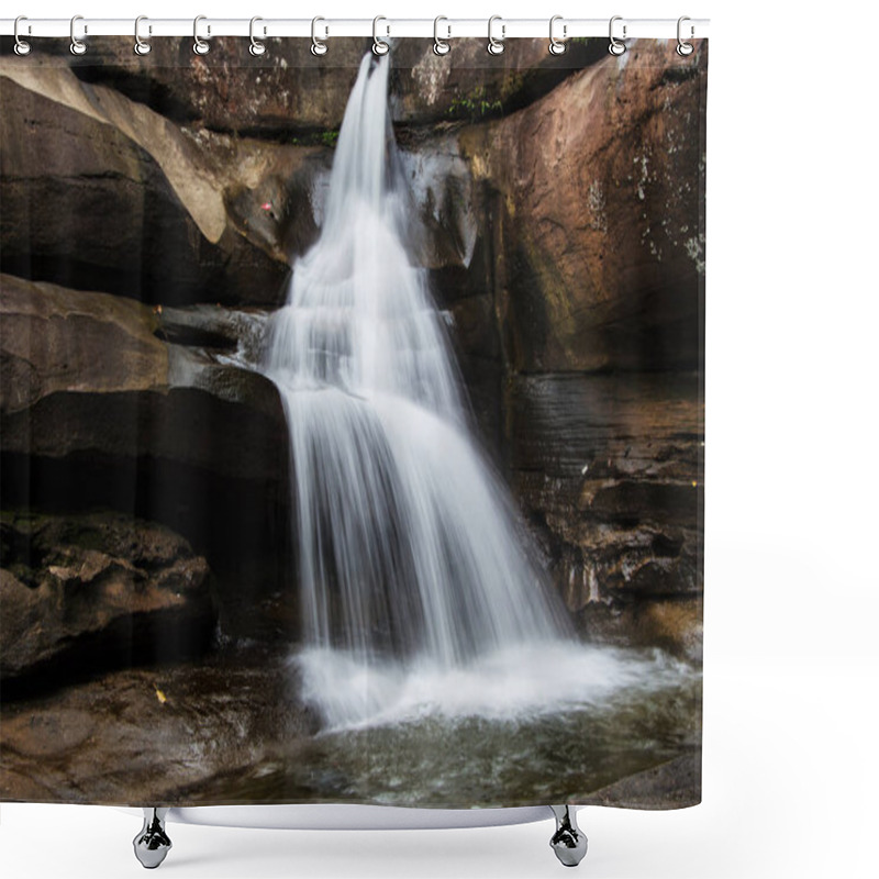 Personality  Part Of Soi Sawan Waterfall. National Park In Pha Taem Ratchathatni Thailand Shower Curtains